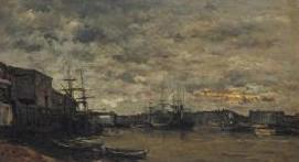 Charles-Francois Daubigny De haven van Bordeaux. China oil painting art